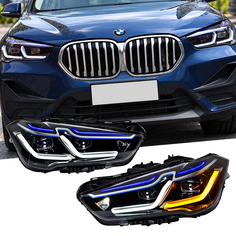 2017-2019 BMW X1 Laser Ikon Style LED Headlights | F48 Pre-LCI - Headlights